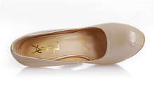 New fashion women genuine leather light pink high heels shoes women patent pumps 14 lady high