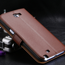 Retro Luxury Genuine Real Leather Case for Galaxy Note2 II N7100 Wallet Stand Flip Vintage Accessories