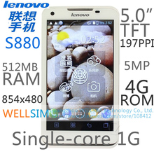 Original   Lenovo S880 Multi language Mobile phone 5.0″TFT 800×480 Single-core1G 512MB RAM 4G ROM  Android 4.0 5MP
