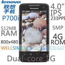 Original   Lenovo P700i Multi language Mobile phone 4″IPS 800×480 Dual-core1G 512MB RAM 4G ROM  Android 4.0 5MP