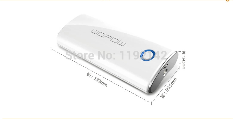 WOPOW PD504 Power Bank 10400mah High Capacity USB Portable Charger For iPhone iPad Samsung Smartphone LED