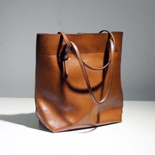 2014 fashion brief fashionable casual black shoulder bag big bag cowhide leather oil waxing women’s genuine leather handbag