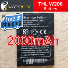 2000mAh THL W200 Battery Free Shipping 100 Original for ThL W200s Battery W200C Cell Phone Replacement