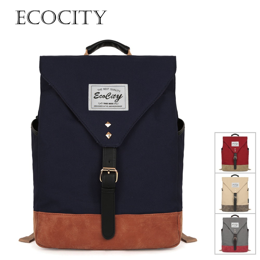 Women Canvas Backpack For School Female Fashion Sport Laptop PU Leather Back Pack Vintage Herschel Bag