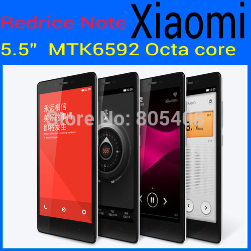 Original Xiaomi Redmi Note WCDMA Red Rice Note Hongmi Mobile Phone MTK6592 Octa Core 5 5