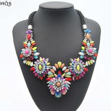 Brand Designer Flower Choker Women Necklaces & Pendants Fashion Statement Necklace 2014 Luxury Big Pendant Statement Jewelry