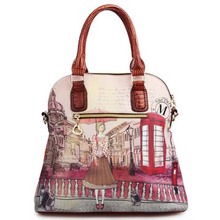 2014 new women messenger bag vintage oil painting bags fashion women shoulder bag women handbag PU
