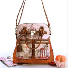 2014 new women messenger bag vintage oil painting bags fashion women shoulder bag women handbag PU