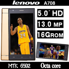 2014 New mobile phone Original Lenovo Octa Core GPS 2GB RAM 5.0” IPS 5mp+13mp Camera dual SIM Android 4.4.2 3GWCDMA smart phone