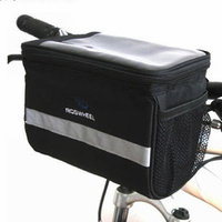 Black Bicycle Cycling Handlebar Bag Front Tube Pannier Rack Bag Basket  Freeshipping