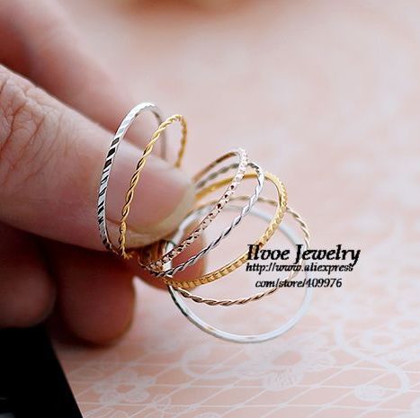 2015 new fashion Round ring fashion jewelry Made Rigant 18K Real Gold Plated Retro Tri color