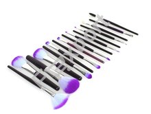 16Pcs Purple Makeup Brushes Professional Make Up Tools Set with Cosmetic Bag 16A