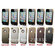 Ultra Slim Platinum Design Hard Case For iPhone 4S 4 Luxury Phone Cover Accessory Free Gift