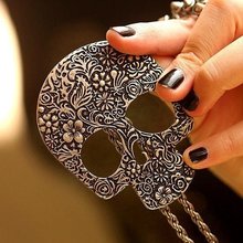 New Fashion jewellery Gothic Lovely Skull skeleton Necklace for women girl mix different item N635