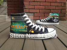Pandaria High Top Sneaker Hand Painted Shoes Fashion Canvas Sneakers for Men Women
