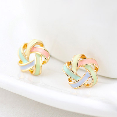 2014 Korean Fashion 3 colors Delicate Elegant Charm Delicate Beautiful Hollow Flower Stud Earrings Jewelry Women