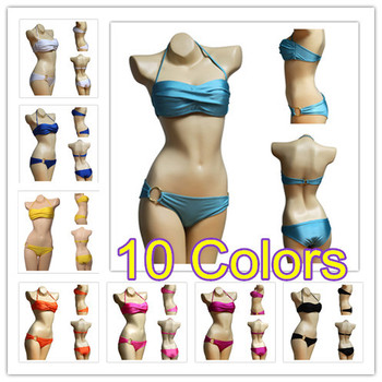 Горячая распродажа 2014 мода бренд для женщины сексуальное бикини с PAD горячие купальники купальники дамы пляжная одежда комплект бикини 10 цвет