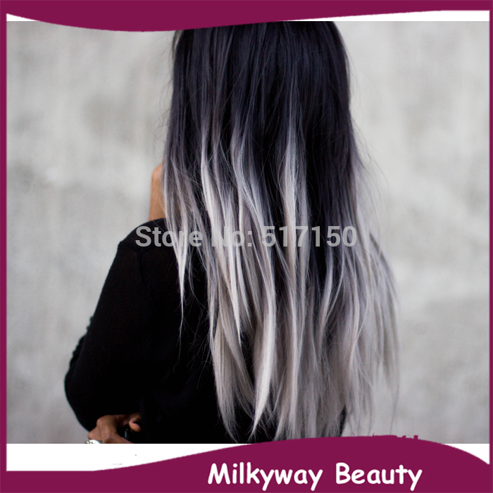 Aliexpress.com : Buy Free shipping 2014 New black to gray white ombre ...