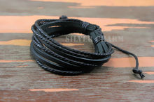 HOT Wrap Leather Bracelets Bangles for Men and Women Black and Brown Braided Rope Fashion Man
