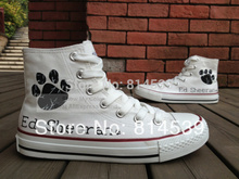 Ed Sheeran Canvas Casual Shoes High Top Hand Painted White Black Shoes