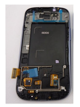 Mobile Phone LCDs For Samsung I9300 galaxy s3 LCD Display Touch screen digitizer Front frame Flex