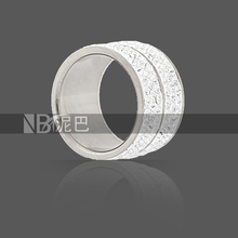 Wholesale High Quality Classic Platinum Plated Crystal Jewelry Wedding Ring FREE SHIPPING 