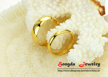 Fashion Korean fashion glossy 18k gold rings male and female senior couple titanium engagement rings anillos