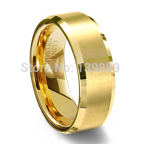 8mm Free Shipping Gold Plated High Fashion Wholesale Tungsten Carbide Ring Jewelry Tungsten Electroplate Superman Wedding