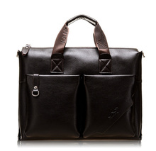 2014 new leather Brown briefcase laptop computer bag for men messenger bags notebook bag 14 Inch
