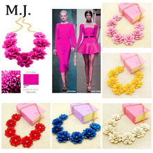 Magic Jewelry Box 3pieces/lot, Fabulous Crystal Flower Statement Necklace for Women On Sale