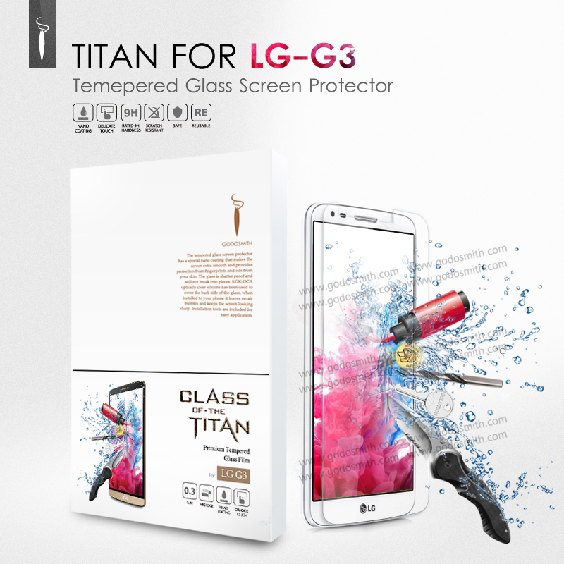 Explosion proof film Premium Tempered Glass Screen Protector for LG G3 High Clear Protective film GODOSMITH