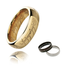 hot selling fashion jewelry stainless steel ring for mens  bead chain vintage ring The Lord of the Rings 18K