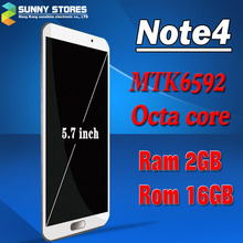 Perfect  1:1 Note4 phone MTK6592 Octa Core RAM 2GB ROM 16GB 1.7GHz Android 4.4 OS 5.7″ 1920*1080 13MP N910F Note 4 mobile phone