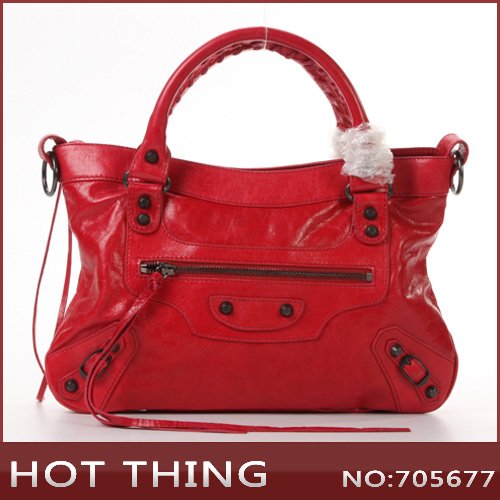 FREE SHIPPING Genuine leather Women Handbag Tote Motorcycle BAG fristy bags City Size tassel Shoulder Bag
