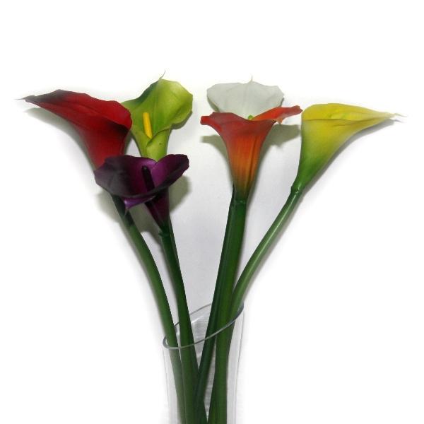 Aliexpress.com : Buy Artificial Real Touch Latex Flowers Dark ...