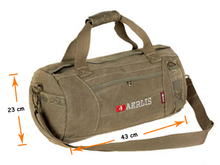 Aerlis 2013 barrel canvas travel sports bag for men women Tactical handbag shoulder bags Black Khaki