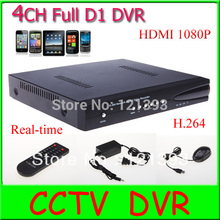 4CH H 264 Full D1 960H real time recording 1080P HDMI Standalone network CCTV DVR support