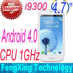 HOT i9300 s3 1:1 4.7 inch android 4.0 MTK6515 1GHz Smart Phone Micro SIM Single Card Cameras 9300 android phone (Free shipping )(China (Mainland))