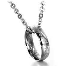 Free Shipping Fashion Accessories 2013 Jewelry Titanium 316L Stainless Steel The Lord of the Rings Pendant Necklace 50cm Chain