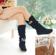 free shipping,Newest winter woolen lady snow boots,sexy bleak orange brown women boots