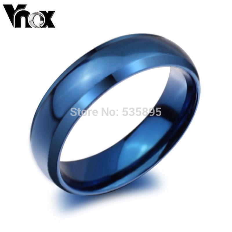 stainless steel blue color the rings for men and women finger ring jewelry