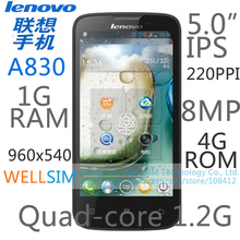 Original Lenovo A830 Multi language Mobile phone 5IPS 960×540 MTK6589 Quad core 1.2G 1G RAM 4G ROM  Android 4.2 8MP