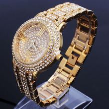 Free shipping top quality three pin Japan Miyota 2035 luxury women dress watches fashion czech rhinestone