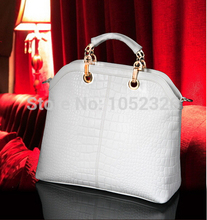 Wholesale European and American leather women handbag crocodile pattern fashion ladies bag luxury totes free shipping