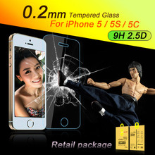 High Quality 0 26mm LCD Clear Tempered Glass Screen Protector For iPhone 5 5s 5c Protective