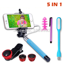 Self portrait has a 7 pcs problem to hand-held tripod + Bluetooth wireless remote control shutter control iOS Android self time
