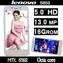 Original Lenovo S850 c MTK6592 WCDMA GPS 3G RAM 16G ROM mobile phone Android 4 4