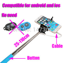 Extendable portrait Handheld selfie stick With grooves on monopod for IOS SAMSUNG Camera Photo Selfie Tripod