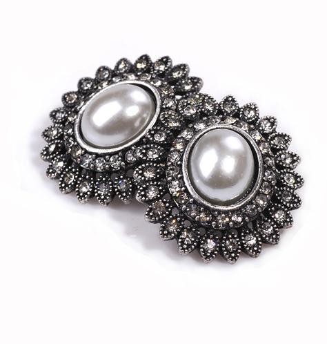 retro pearl and small rhinestones earrings 2013 fashion earrings for women E051