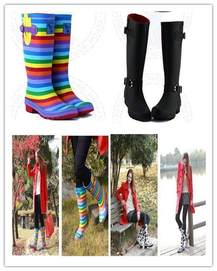 2014 high quality gumboots rubber riding boots rain boots for women waterproof wellingtons Botas